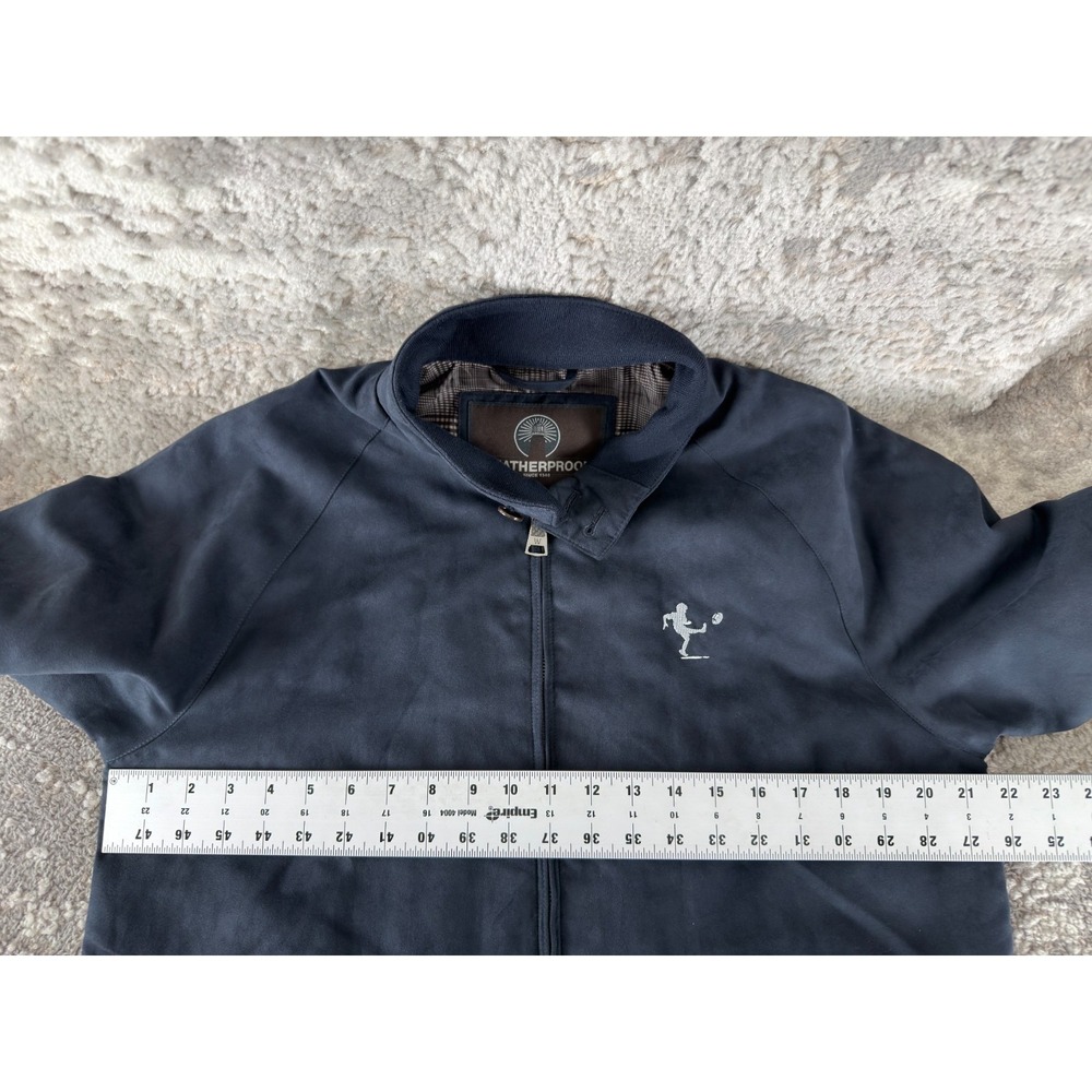 Weatherproof Size S Outdoor Mock Neck Jacket Navy Long Sleeve Button Zip - Picture 4 of 6